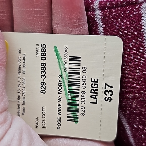 St. John's Bay active size large maroon top with hoodie NWT - Picture 3 of 3